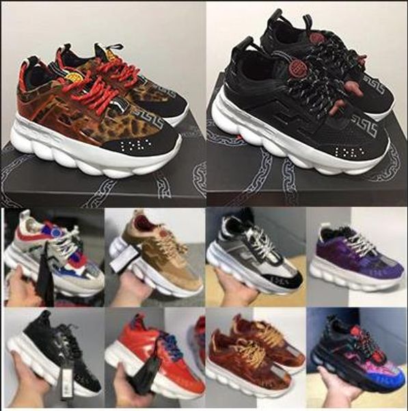

classic designer shoes chain reaction bottom heels sneakers males mens luxury females womens sport trainers casual fashion shoes sneakers, Black
