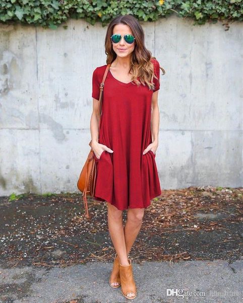 

women dress summer crew neck short cap sleeve hip wrap elegant lady pocket solid color skirt casual tights pencil dresses size s-xl, Black;gray