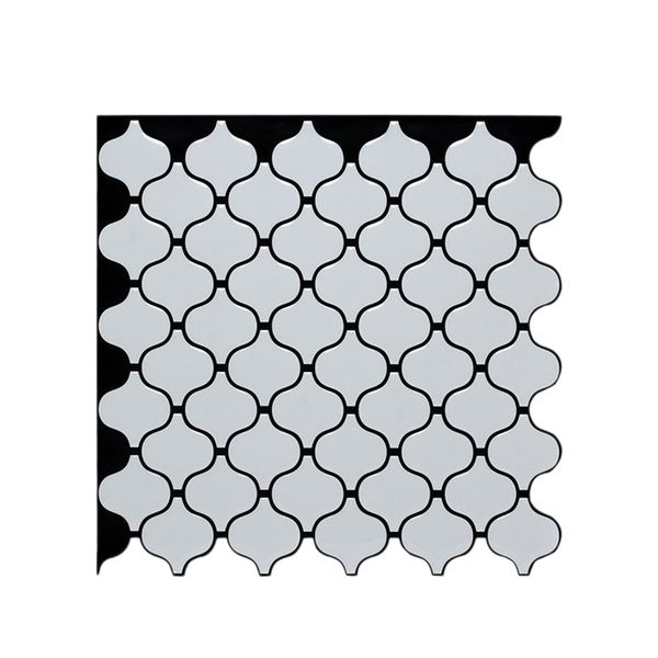 

3d самоклеющейся мозаика стена плитка наклейка белого arabesque стиль стена наклейка главная кухня украшение