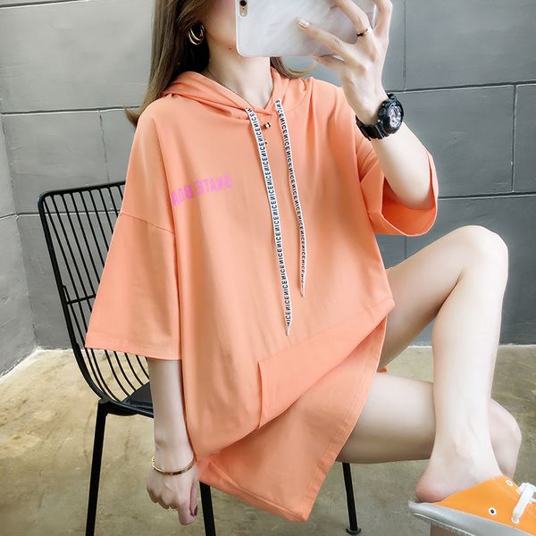 

large size summer korean style fashion etter print loose short sleeve long t-shirt female harajuku hip hop tshirt streetwear, White