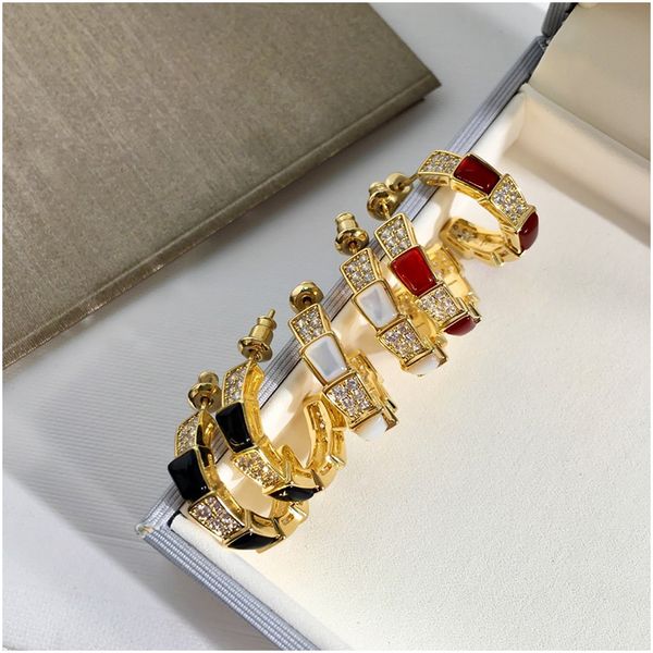 

cute snake earring gold plated vermeil 925 sterling silver pave white green lovely sweet girl dainty earrings luxury designer brand jewelry, Golden;silver