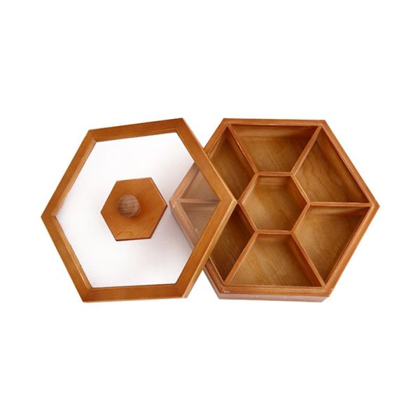 

wooden candy box with lid storage dispenser nut dried fruit server display plate tray for home party wedding decor pl