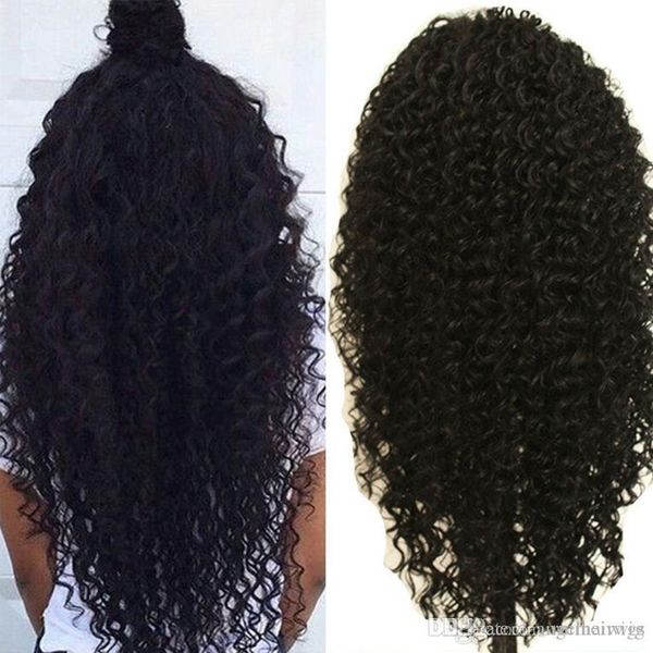 Afro Kinky Curly Hair 8a Natural Deep Curl Full Lace Wig Malaysia
