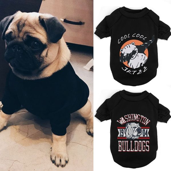 

black cartoon pet dog clothes coat anime print winter warm small medium dog clothes puppy outfit for chihuahua french bulldog dog apparel