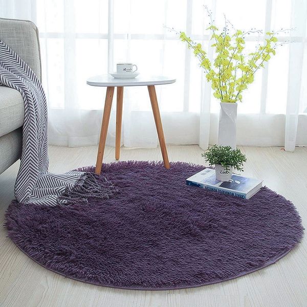 

round rug fluffy carpets for living room decor faux fur carpet kids room long plush rugs for bedroom shaggy area rug modern mat