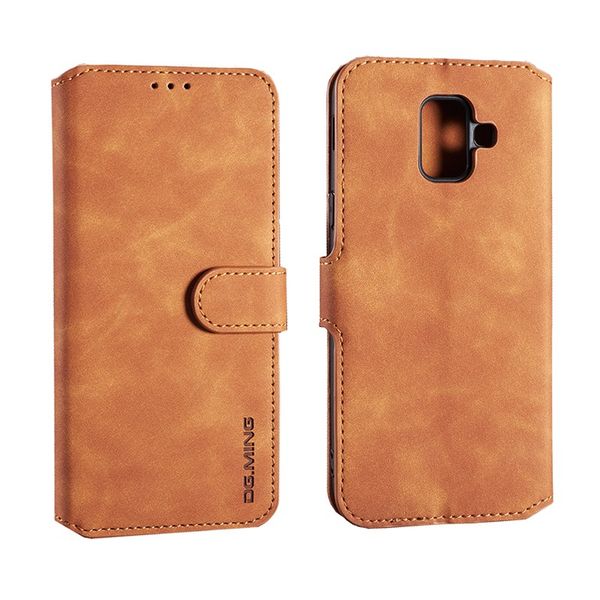 

Designer Brand Luxury Flip Retro Stand Wallet Leather Phone Case For Samsung A9 2018 A8 Plus Huawei P20 Pro Mate 20 Vintage Cover