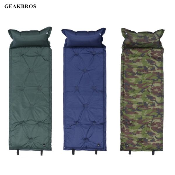 

camping mat inflatable sleeping pad moistureproof air mattress cushion sofa bed outdoor beach mattress with pillow