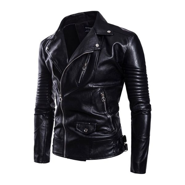 

2021 plus 5xl plain mens jackets streetwear black gothic men fall size pu casual pleated pocket lapel goth overcoats slim coats xhlbs