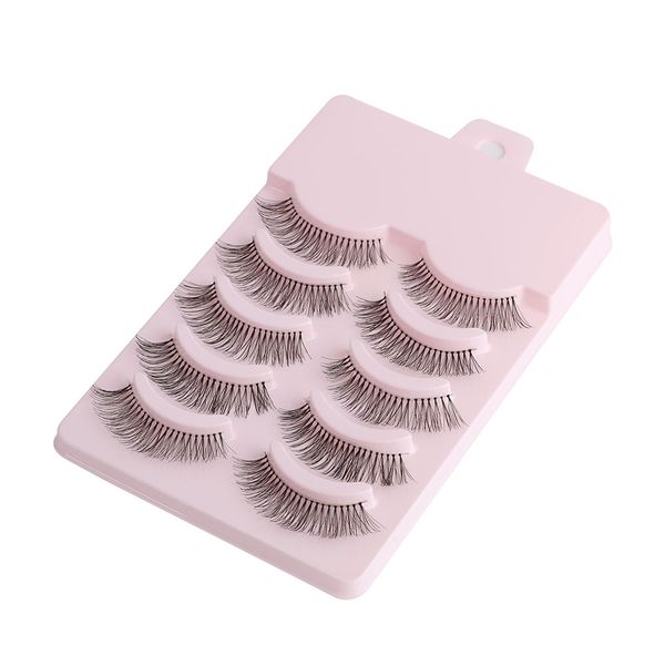 

5pairs cross false eye lashes natural long women handmade cross eyelashes extension soft eye makeup stylish tools