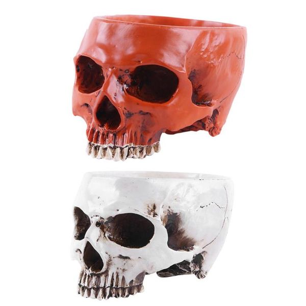 

resin skull flowerpot model flowers pots ornaments home plants decoration