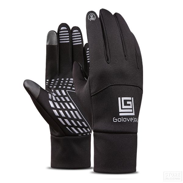 

motorcycle gloves breathable motorbike moto gloves autumn winter windproof waterproof touch screen motorbike riding, Black