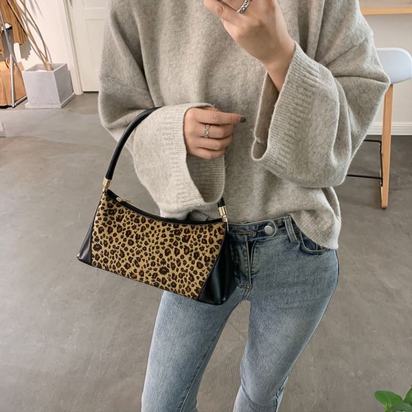 

2020 новая модная сумка с леопардовым принтом на плече под мышкой