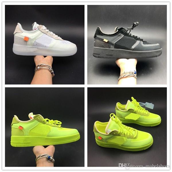 

HOT Black White Green Forced Low Running Shoes Upper Mens Women Limited Edition Fashion Designer Casual Shoes Size 36-45