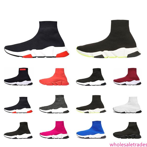 

speed trainer 2019 socks shoes for men women triple black blue red casual shoes breathable designers fashion sneakers