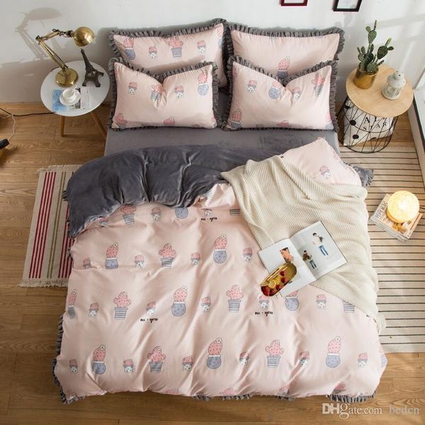

branded letter print warm cotton bedding sets designer new household bedroom home bedding comforter supplies sets 77