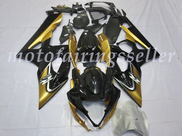 

new abs plastic fairings kit fit for suzuki gsxr1000 2005 2006 gsxr1000 05 06 injection mold gold and black