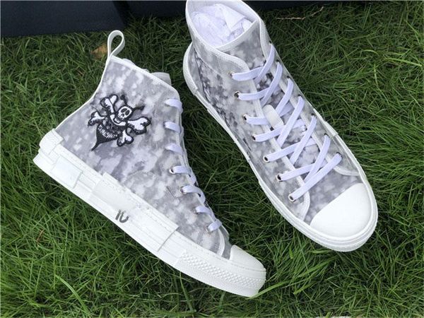 

парусиновая обувь high top b23 косые кроссовки bee вышивка патч мужская женская мода открытый кроссовки повседневная обувь с коробкой размер, Black