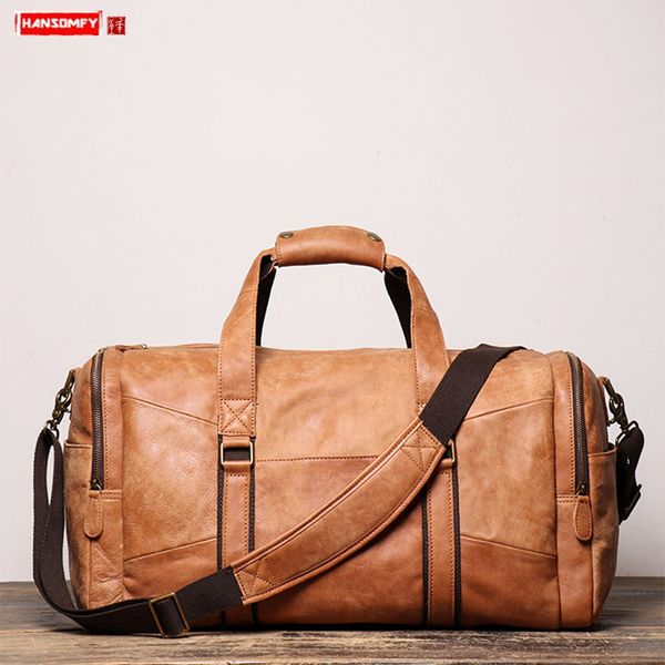 

матовый кожи плеча crossbody сумки мужские кожаная сумка для женщин большой емкости сумки багажа подлинной путешествия сумка мужчин