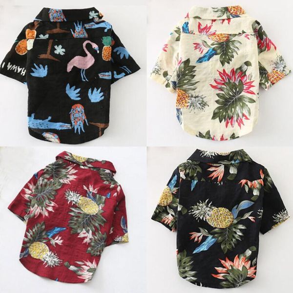

dog shirts cotton summer beach shirt short sleeve summer beach apparel short sleeve pet clothes dog floral t shirt hawaiian