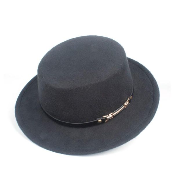 

fashion flat hat for men women hat wool fedora size 56-58cm, Blue;gray