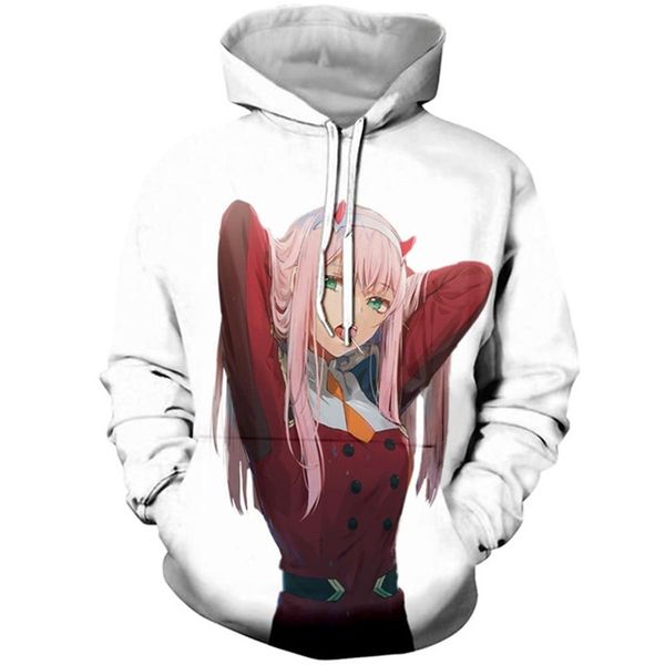 

new hoodies darling in the franxx anime hoodie sweatshirt 3d print anime character hatsune miku hoodie sweatshirt, Black