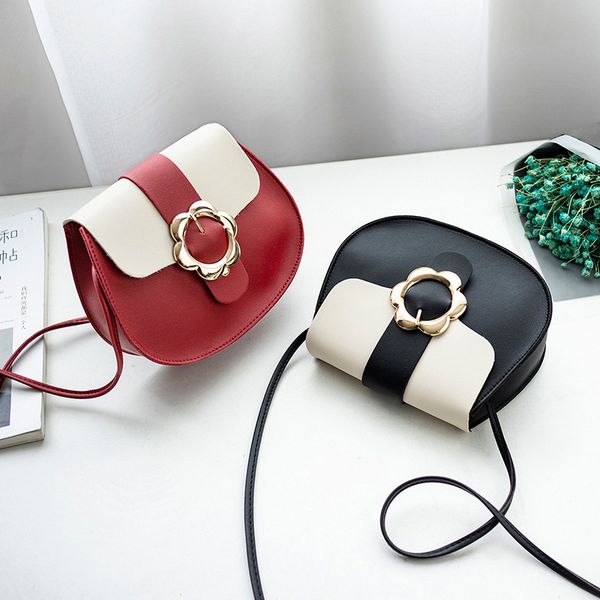 

fashion hit color pu saddle bag ladies shoulder bag messenger mobile phone