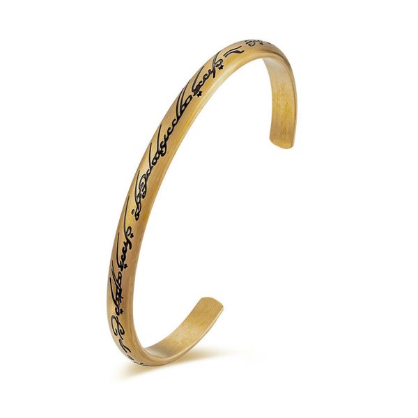 

titanium steel open bracelet mageweave c-shaped men's bracelets fashion men and women wild jewelry pulseras bransoletki damskie, Black