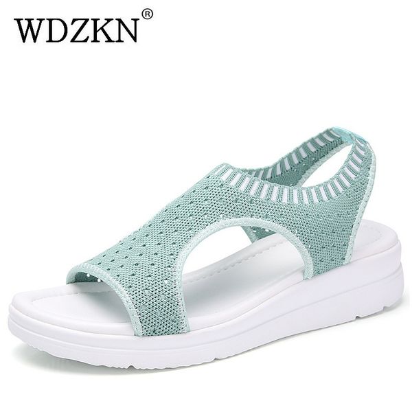 

wdzkn 2020 sandalias de verano para mujer, zapatos con punta abierta, sandalias planas informales para mujer, sandalias de plataforma, Black