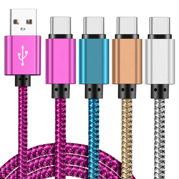 

fast charging micro usb cable 1/2/3m nylon braided wire for samsung sony xiaomi android phone data sync charger cable smartphone