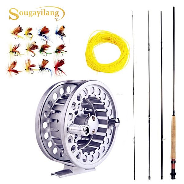 

sougayialng 8.86ft #5/6 fishing rod set 2.7m rod and reel combo with fishing lure line box set tackle