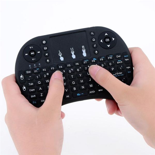 

mini wireless keyboard 2.4g english air mouse keyboard remote control touchpad for smart android tv box notebook tablet pc