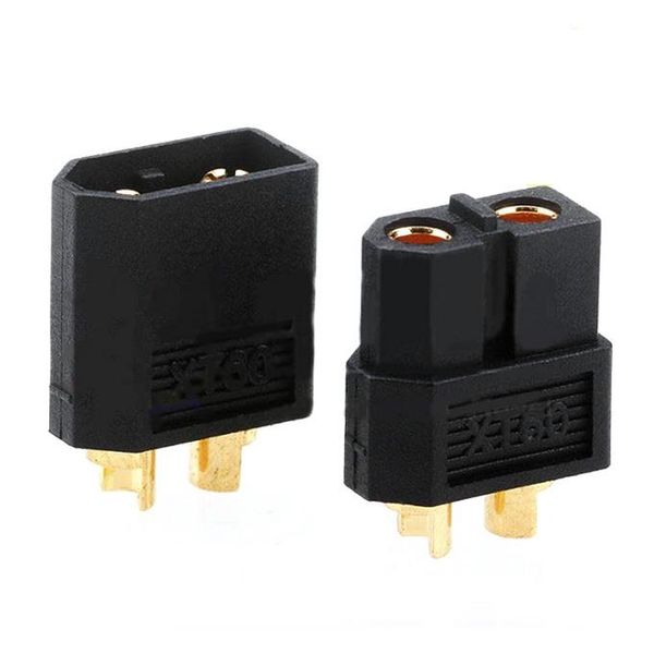 

amass xt60 male/female bullet connector plugs for rc lipo battery - black