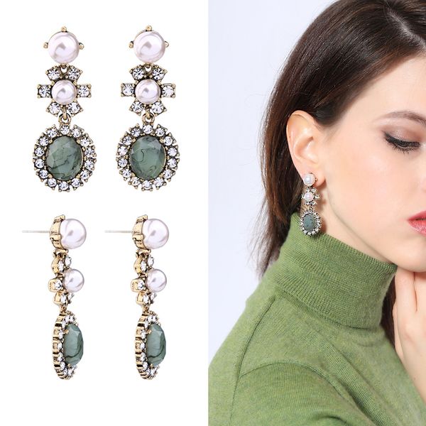 

drop earring new arrival simple design crystal acrylic earring wholesale date gift ing, Silver