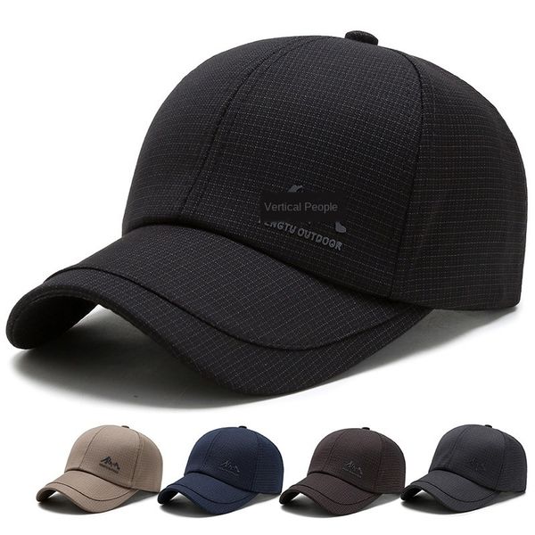 

мужская дизайнерская осенняя бейсбольная повседневная шапка среднего возраста пожилая универсальная шляпа от солнца, Blue;gray