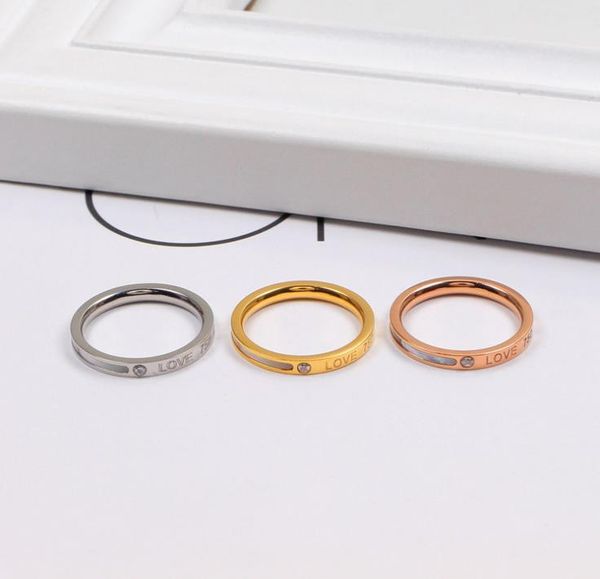 

ring titanium steel joint ring letter ring female, Silver