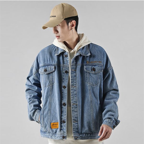 

nx-c2012 spring autumn mens denim jacket mens trendy fashion bomber thin ripped denim jacket male cowboy jeans jackets 3xl, Black;brown