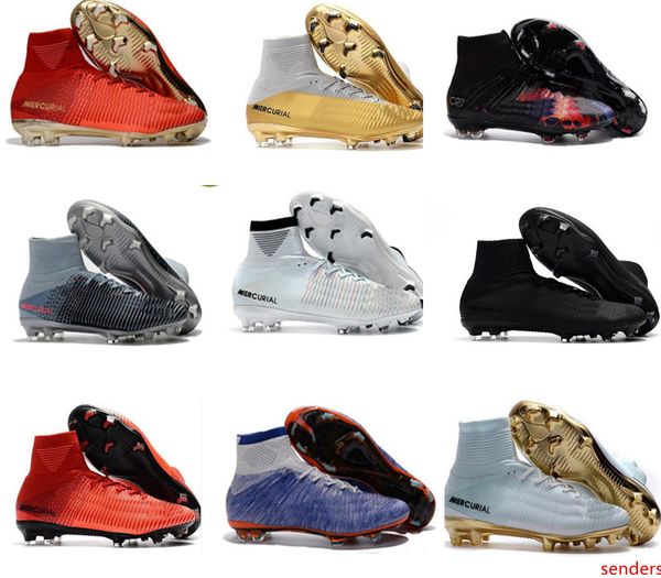 

soccer shoes mercurial superfly fg acc cr7 football shoes for sale cleats sports boots size 35-45