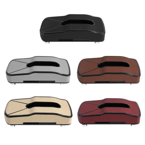 

car home tissue box sports car style pu leather napkin holder w/ card slots armrest box tissue interior creative