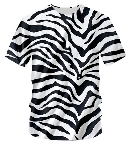 

summer style fashion mens/womens zebra stripes funny 3d print casual t-shirt abcq00167, White;black