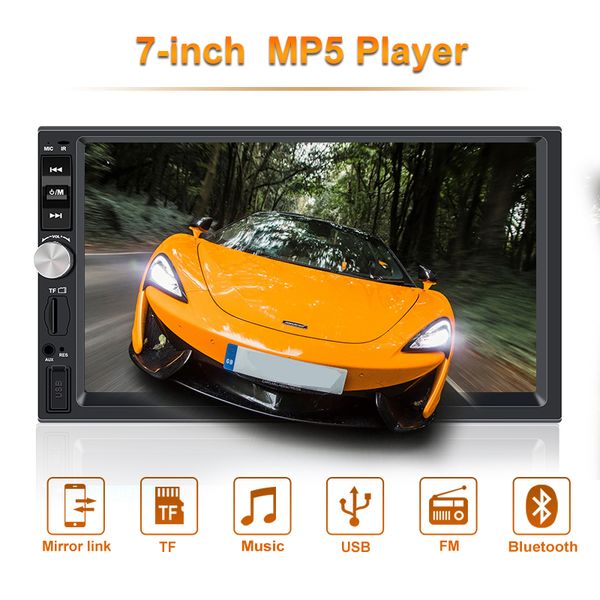 

autoradio car radio player 2 din 7 inch touch screen bluetooth auto stereo rear camera mirror link radio coche araba teypleri