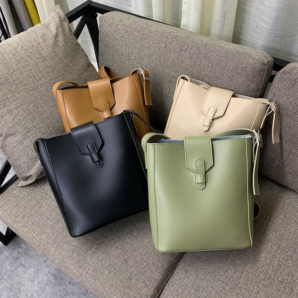 

новые женщины сумка мешок плеча способа корейский bucket сплошной цвет crossbody женщины посланника сумки клатчи