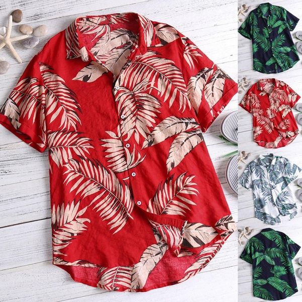 

shirts men fashion men's casual button print hawaiian print beach short sleeve loose plus size male shirt brand blouse, White;black