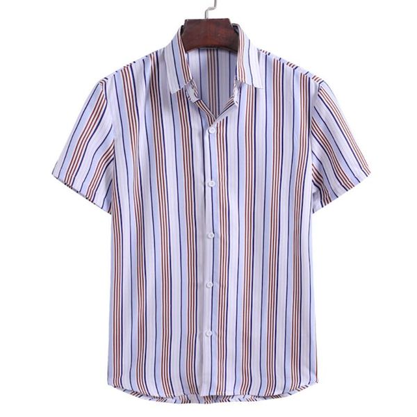 

мужские футболки лето мода полосатый отпечатано с коротким рукавом рубашки свободного покроя удобные приталенный fit пляж топ платья камиза, White;black