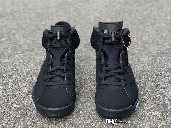 

top air аутентичные 6 dmp defining moment черный человек баскетбол обувь черный нубук upper metallic gold ретро спорта кроссовки ct4954-007