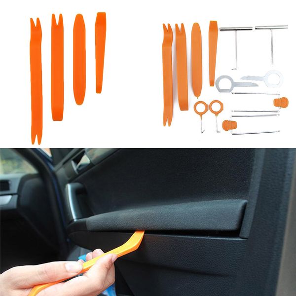 

new universal 4/12pcs plastic portable car radio door body clip panel trim dash audio plastic removal pry tools kit