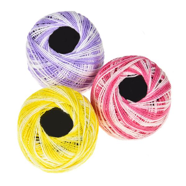 

16pcs box embroidery thread line cord diy crafts cross stitch knitting accessory, Black;white