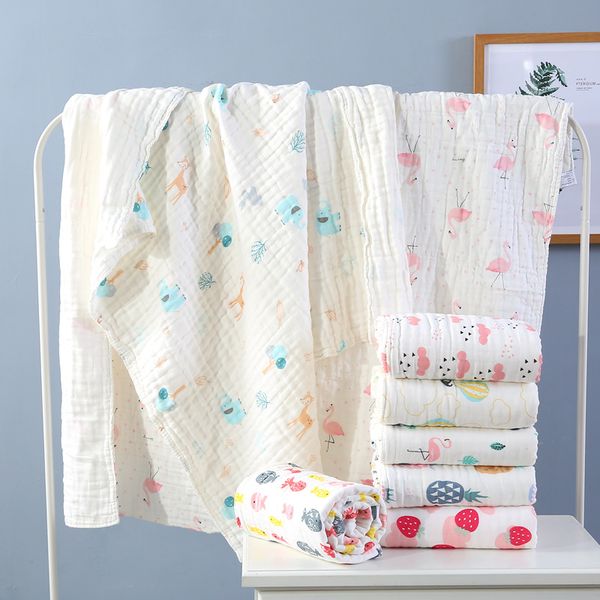 

110*110cm high density swaddle baby blanket scarf muslin gauze baby stuff for newborns quilt stroller blanket bath towel