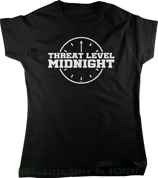 

women's tee threat level midnight women's t shirt for women cotton harajuku unicorn brand female t-shirt, White