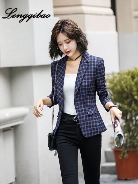 

single piece 2019 autumn and winter new professional small suit salesman ladies dress work clothes korean slim suit, White