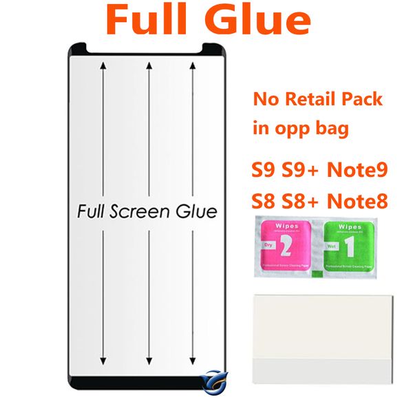 

full glue cover 3d curved glass for samsung galaxy s9 s9plus s8 s8plus note8 s7 s7edge s6edge tempered glass phone screen protector